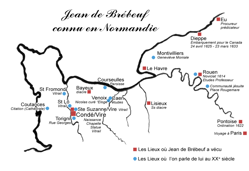 Jean de Brebeuf connu en Normandie